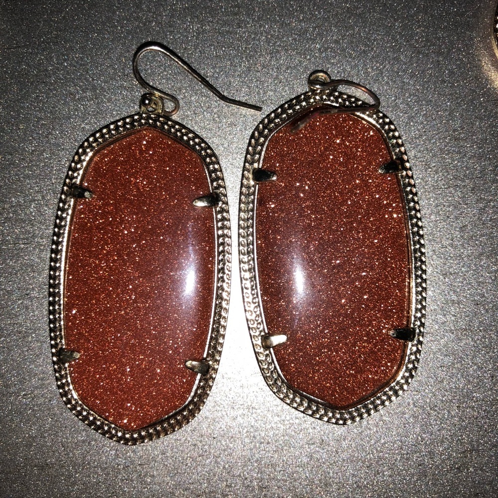 Kendra Scott DANIELLE EARRINGS Sparkly Brown